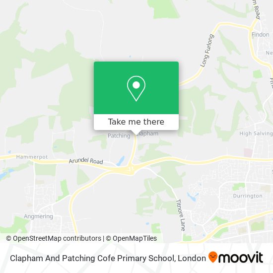 Clapham And Patching Cofe Primary School map