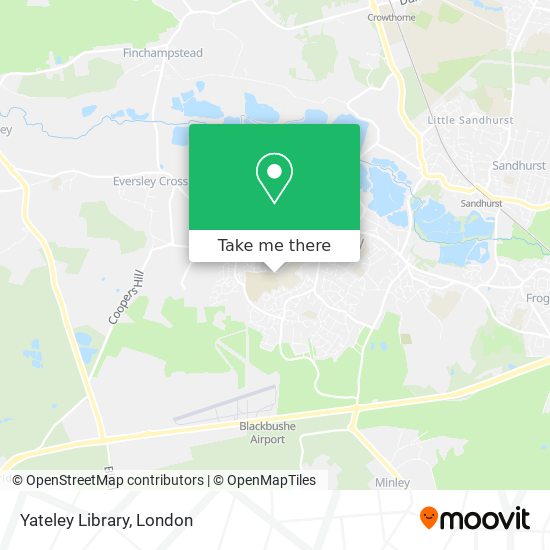 Yateley Library map