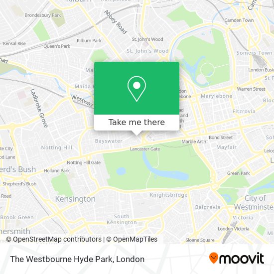 The Westbourne Hyde Park map