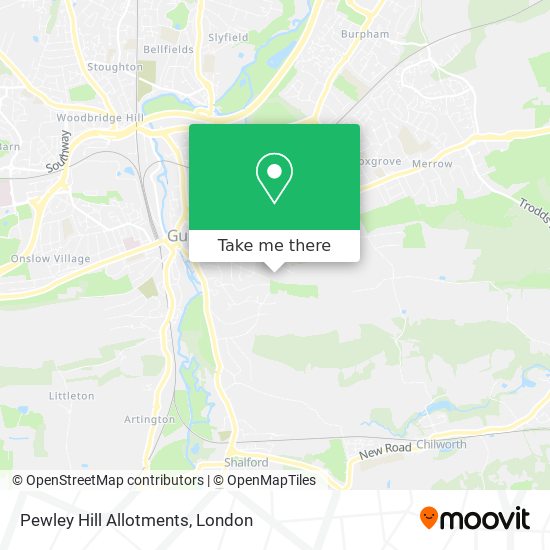 Pewley Hill Allotments map