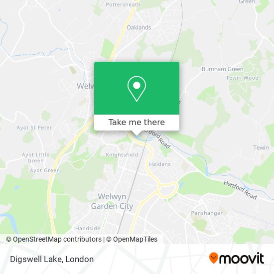 Digswell Lake map