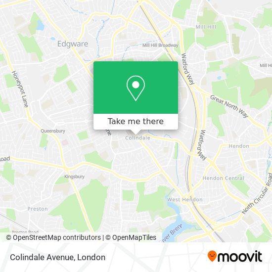 Colindale Avenue map