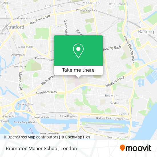 Brampton Manor School map