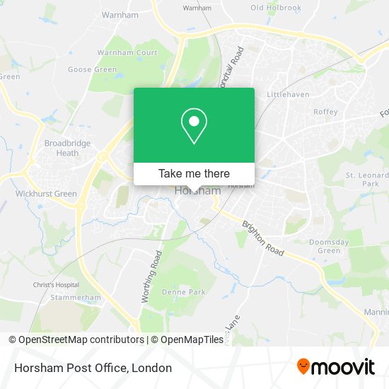 Horsham Post Office map