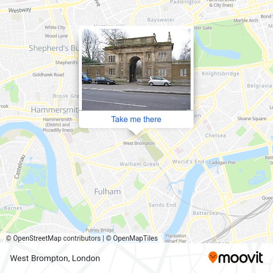 West Brompton map