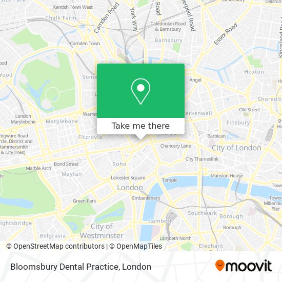 Bloomsbury Dental Practice map