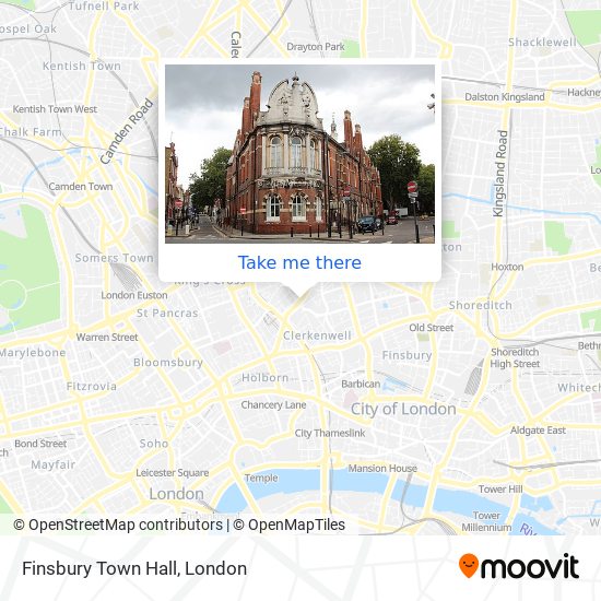 Finsbury Town Hall map