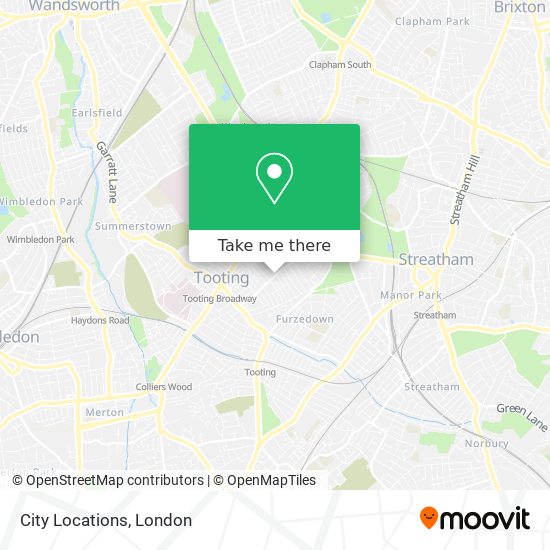 City Locations map