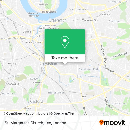St. Margaret's Church, Lee map