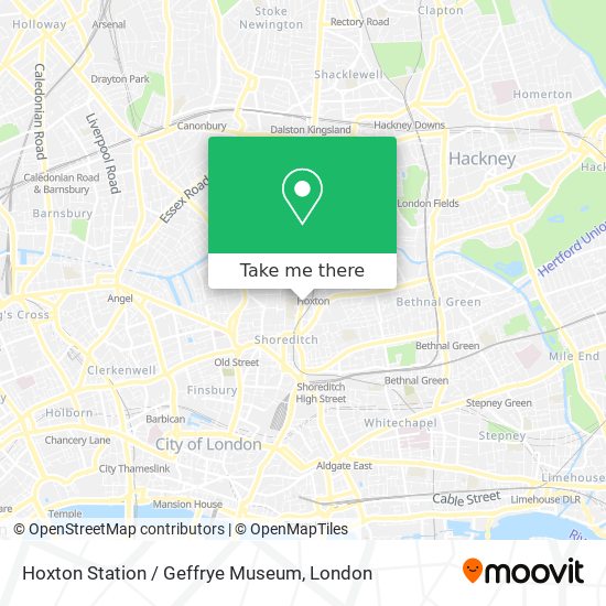 Hoxton Station / Geffrye Museum map