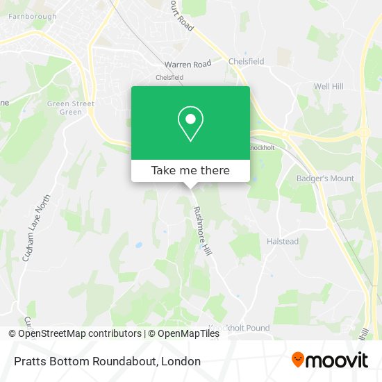 Pratts Bottom Roundabout map