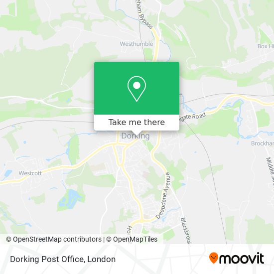 Dorking Post Office map
