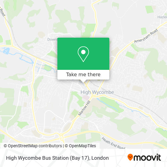 High Wycombe Bus Station (Bay 17) map