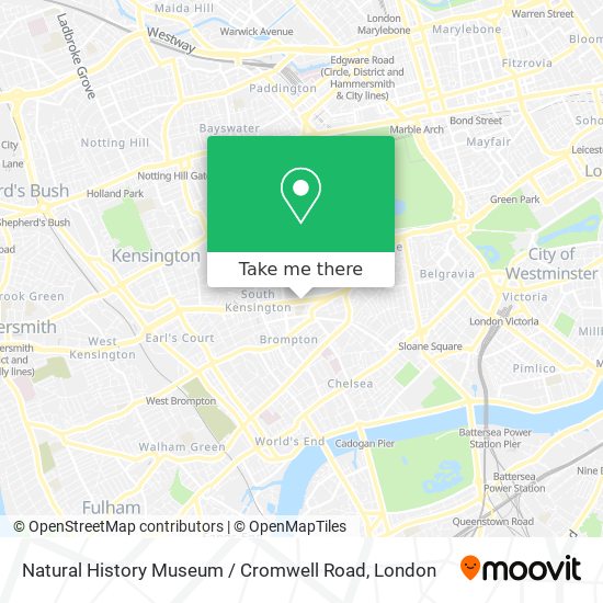 Natural History Museum / Cromwell Road map
