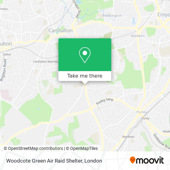 Woodcote Green Air Raid Shelter map