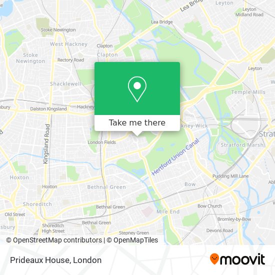Prideaux House map