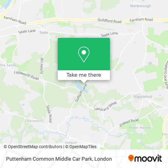 Puttenham Common Middle Car Park map