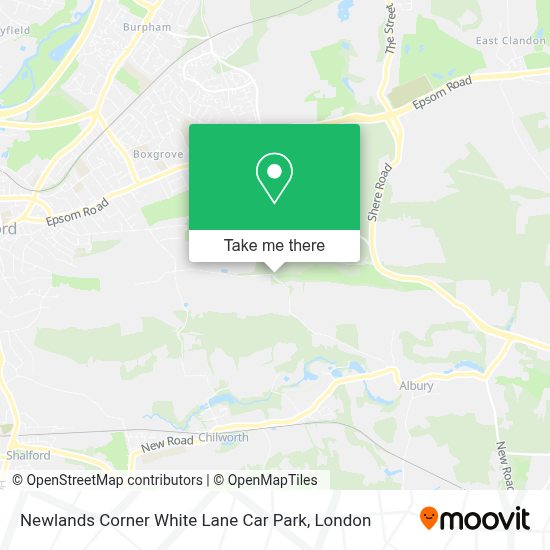 How to get to Newlands Corner White Lane Car Park in Guildford by train