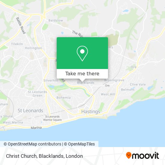 Christ Church, Blacklands map