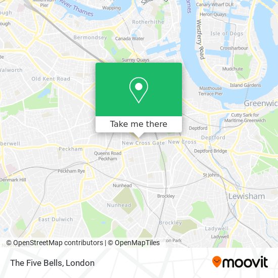 The Five Bells map