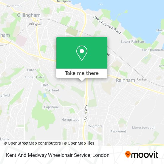 Kent And Medway Wheelchair Service map
