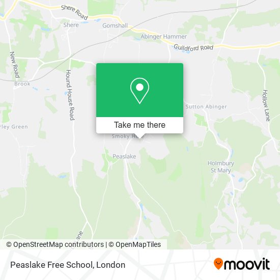 Peaslake Free School map