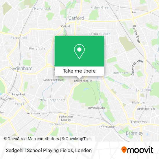 Sedgehill School Playing Fields map