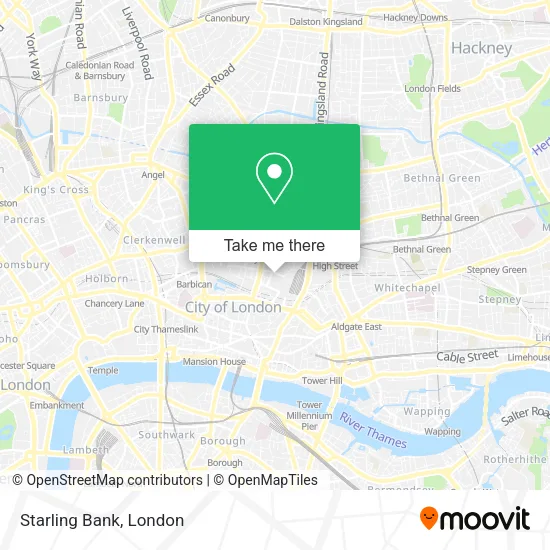Starling Bank map