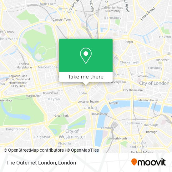 The Outernet London map
