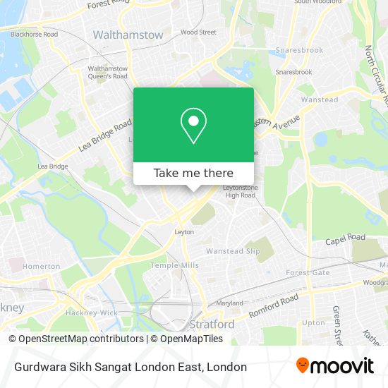 Gurdwara Sikh Sangat London East map