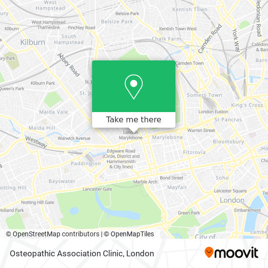 Osteopathic Association Clinic map