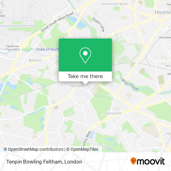 Tenpin Bowling Feltham map