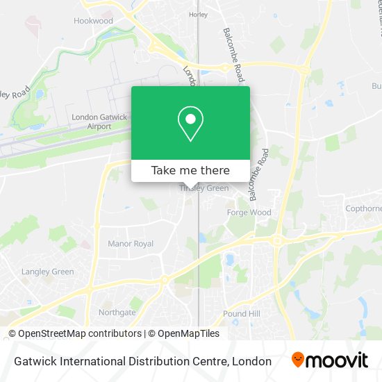 Gatwick International Distribution Centre map