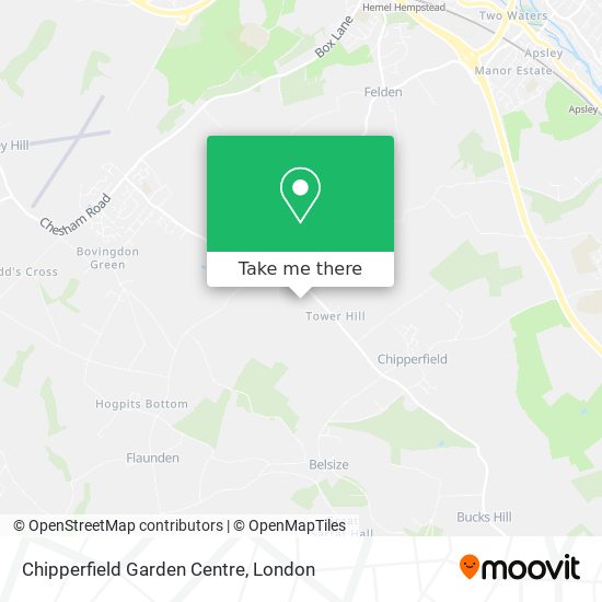 Chipperfield Garden Centre map