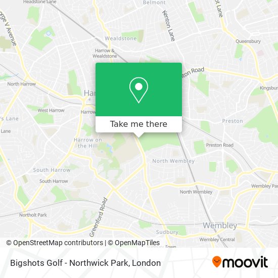 Bigshots Golf - Northwick Park map