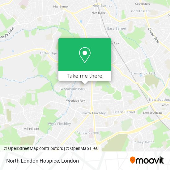 North London Hospice map