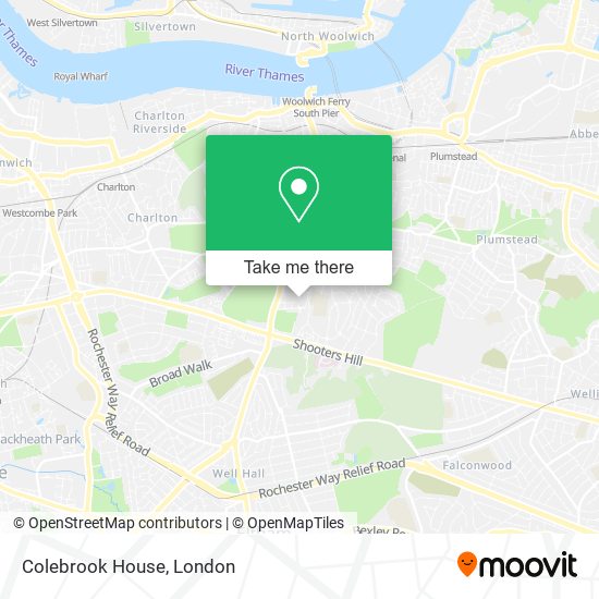 Colebrook House map