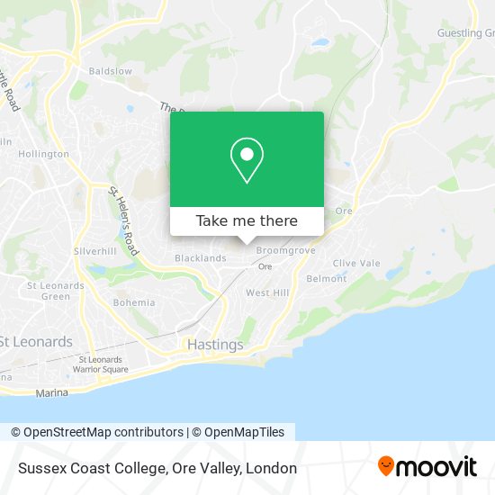 Sussex Coast College, Ore Valley map