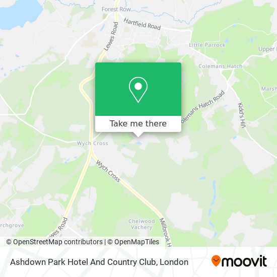 Ashdown Park Hotel And Country Club map