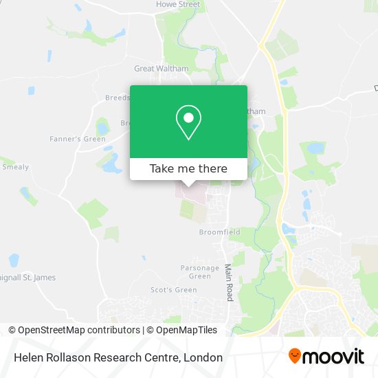 Helen Rollason Research Centre map