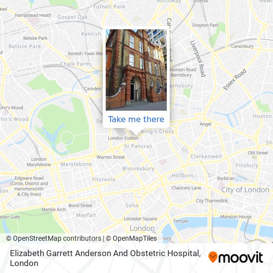 Elizabeth Garrett Anderson And Obstetric Hospital map