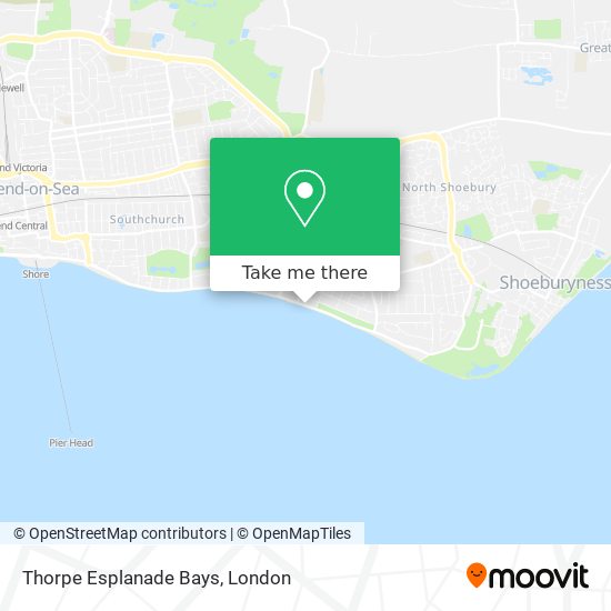 Thorpe Esplanade Bays map