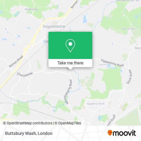 Buttsbury Wash map