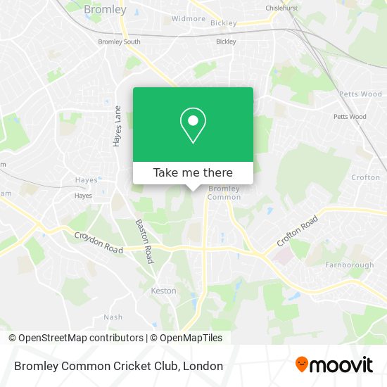 Bromley Common Cricket Club map