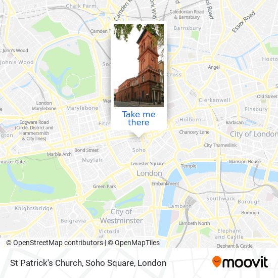 St Patrick's Church, Soho Square map