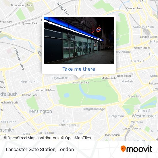 Lancaster Gate Station map