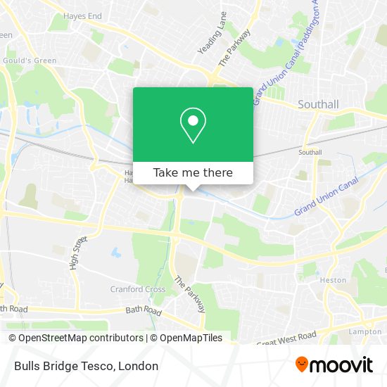 Bulls Bridge Tesco map