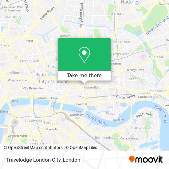 Travelodge London City map