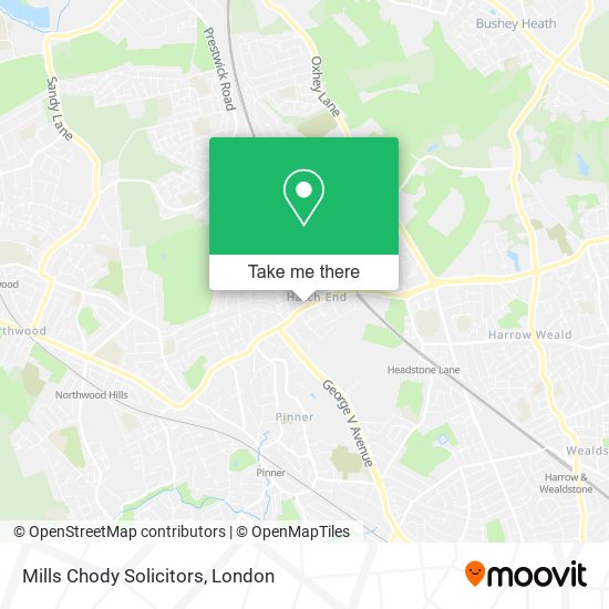 Mills Chody Solicitors map