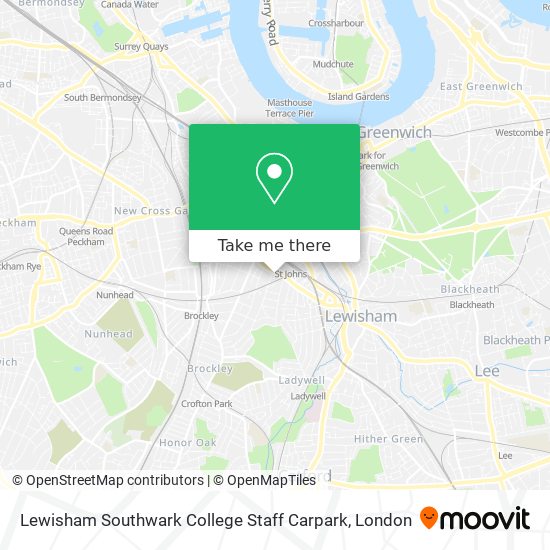 Lewisham Southwark College Staff Carpark map